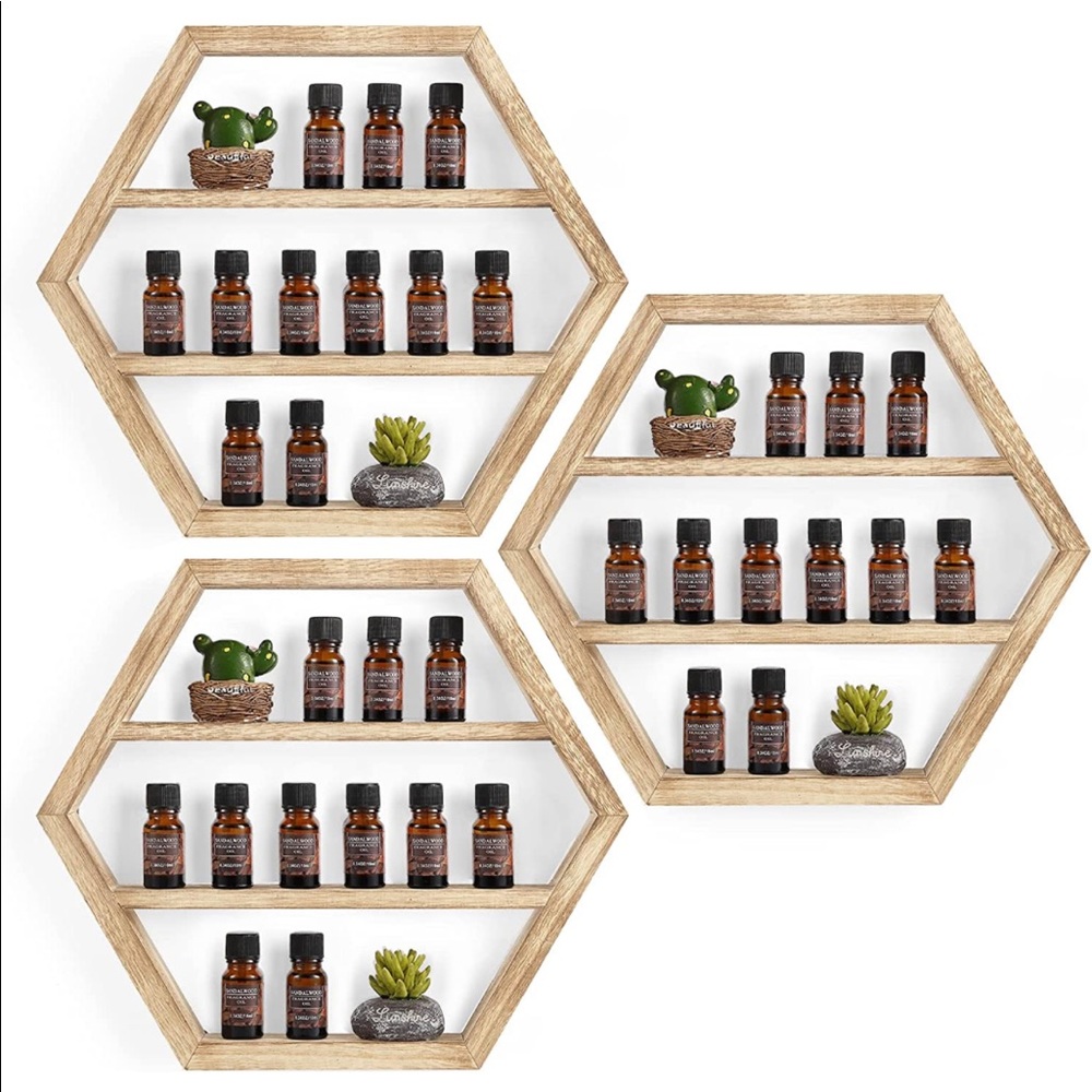 Essential oil storage shelves